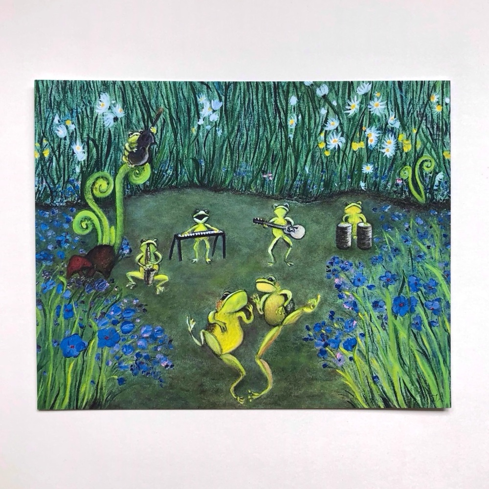 NWT Croaking Seven Live At The Marsh Signed Matted Art Print